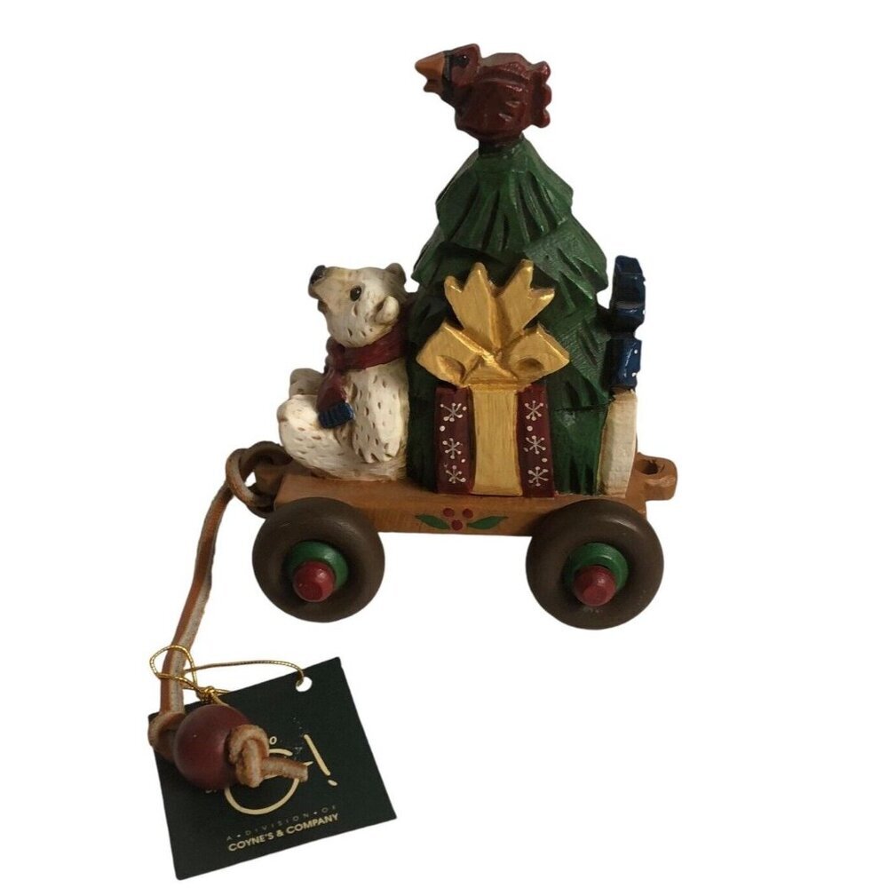 Vintage DAVID FRYKMAN '98 Polar Bear Pull Toy Christmas/Xmas Decoration Studio G